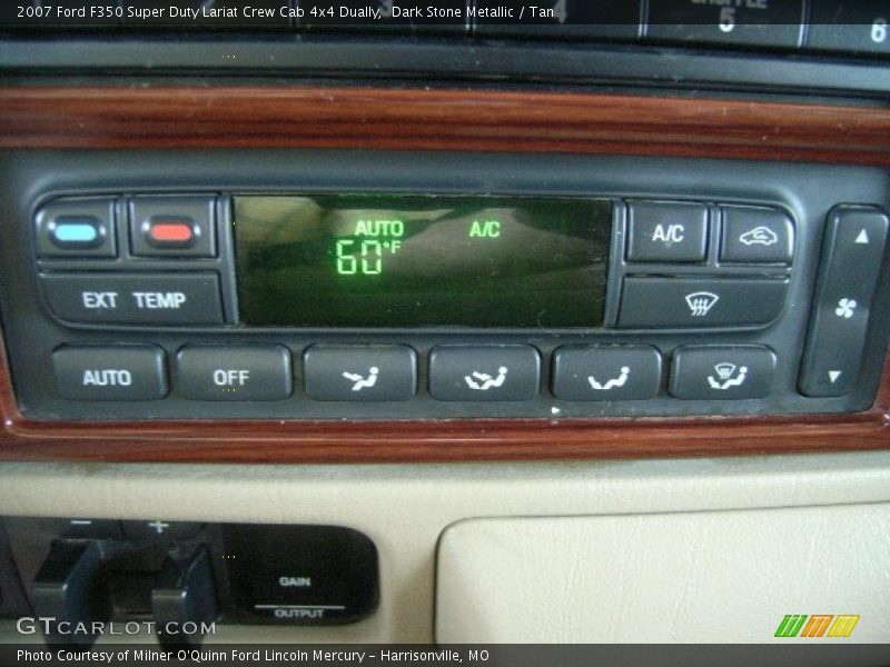 Dark Stone Metallic / Tan 2007 Ford F350 Super Duty Lariat Crew Cab 4x4 Dually