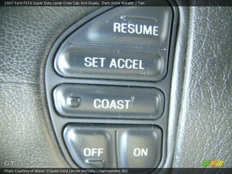 Dark Stone Metallic / Tan 2007 Ford F350 Super Duty Lariat Crew Cab 4x4 Dually