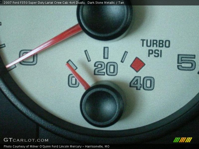 Dark Stone Metallic / Tan 2007 Ford F350 Super Duty Lariat Crew Cab 4x4 Dually