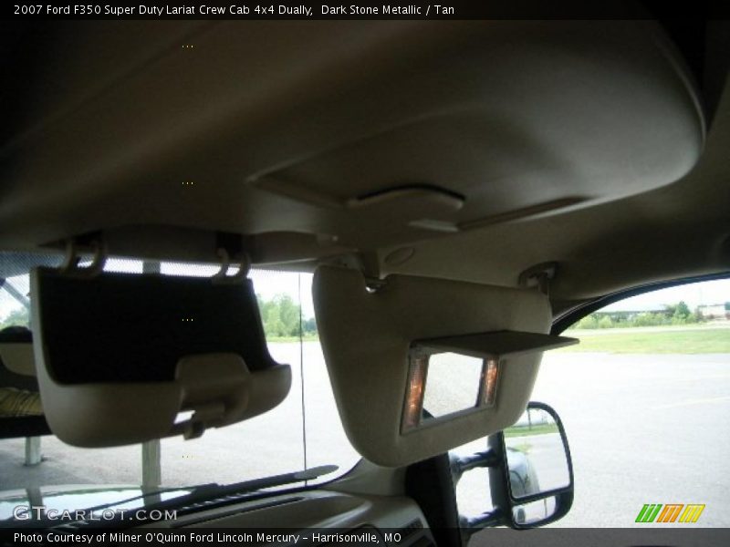 Dark Stone Metallic / Tan 2007 Ford F350 Super Duty Lariat Crew Cab 4x4 Dually