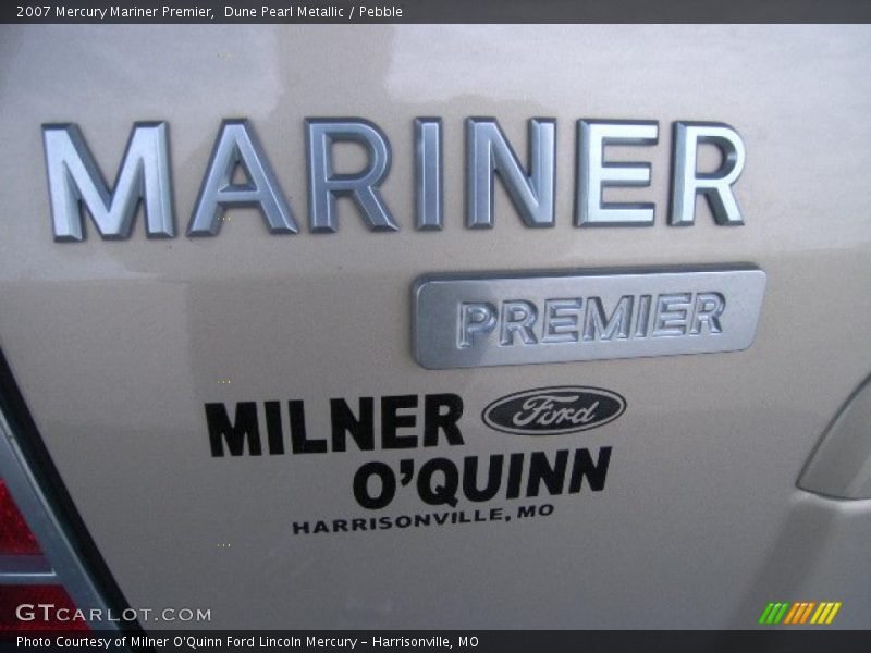 Dune Pearl Metallic / Pebble 2007 Mercury Mariner Premier
