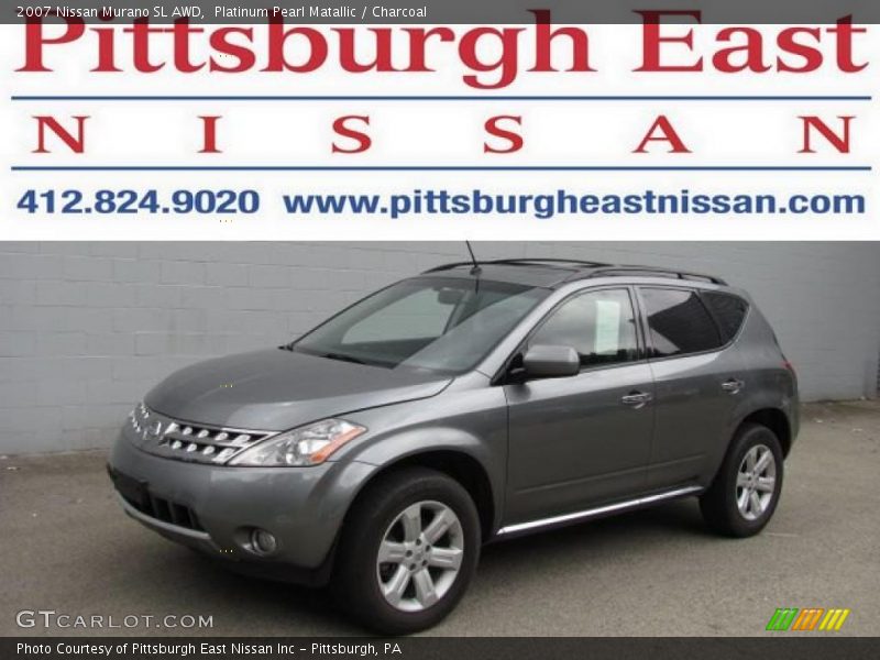 Platinum Pearl Matallic / Charcoal 2007 Nissan Murano SL AWD