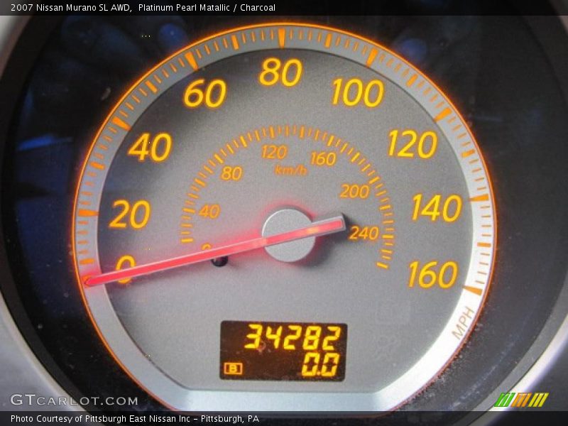 Platinum Pearl Matallic / Charcoal 2007 Nissan Murano SL AWD