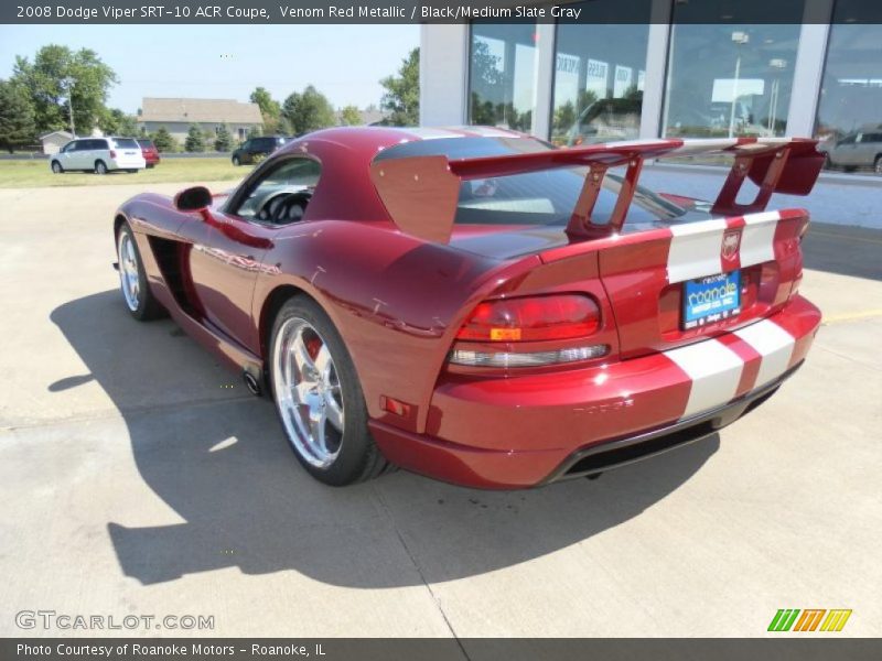 Venom Red Metallic / Black/Medium Slate Gray 2008 Dodge Viper SRT-10 ACR Coupe