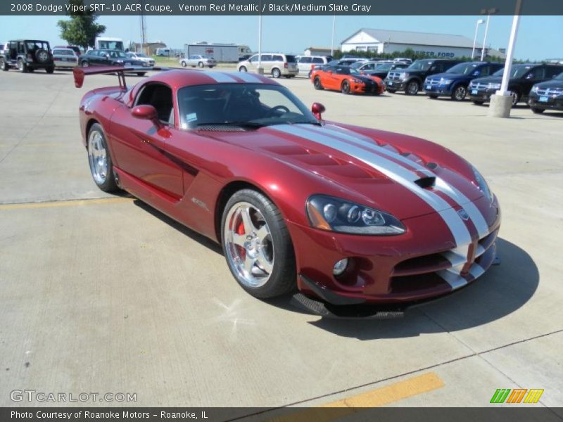 Venom Red Metallic / Black/Medium Slate Gray 2008 Dodge Viper SRT-10 ACR Coupe