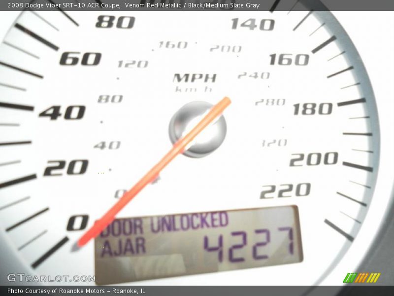 Venom Red Metallic / Black/Medium Slate Gray 2008 Dodge Viper SRT-10 ACR Coupe