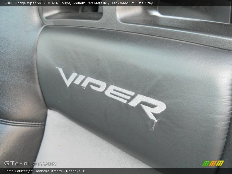 Venom Red Metallic / Black/Medium Slate Gray 2008 Dodge Viper SRT-10 ACR Coupe
