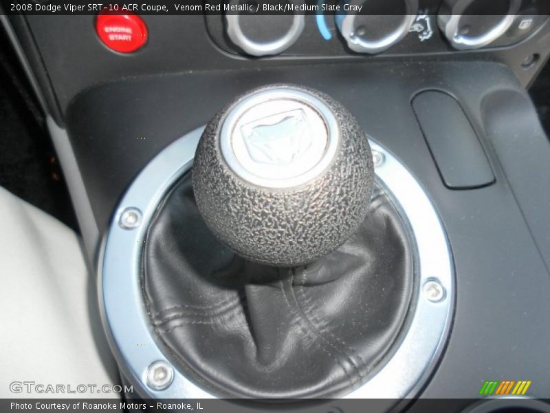 Venom Red Metallic / Black/Medium Slate Gray 2008 Dodge Viper SRT-10 ACR Coupe