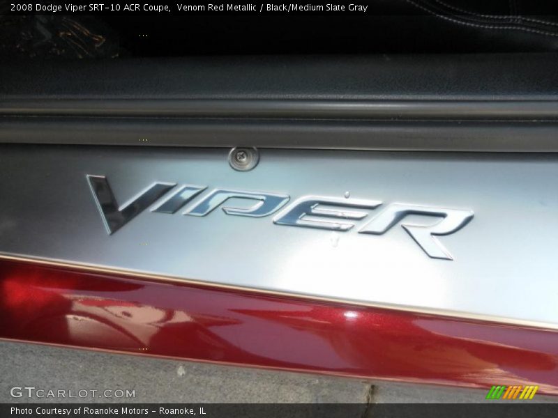 Venom Red Metallic / Black/Medium Slate Gray 2008 Dodge Viper SRT-10 ACR Coupe