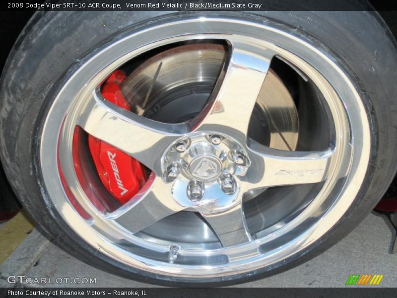 Venom Red Metallic / Black/Medium Slate Gray 2008 Dodge Viper SRT-10 ACR Coupe