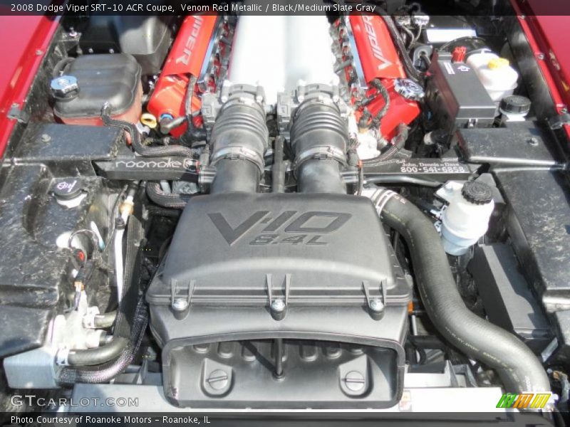 Venom Red Metallic / Black/Medium Slate Gray 2008 Dodge Viper SRT-10 ACR Coupe