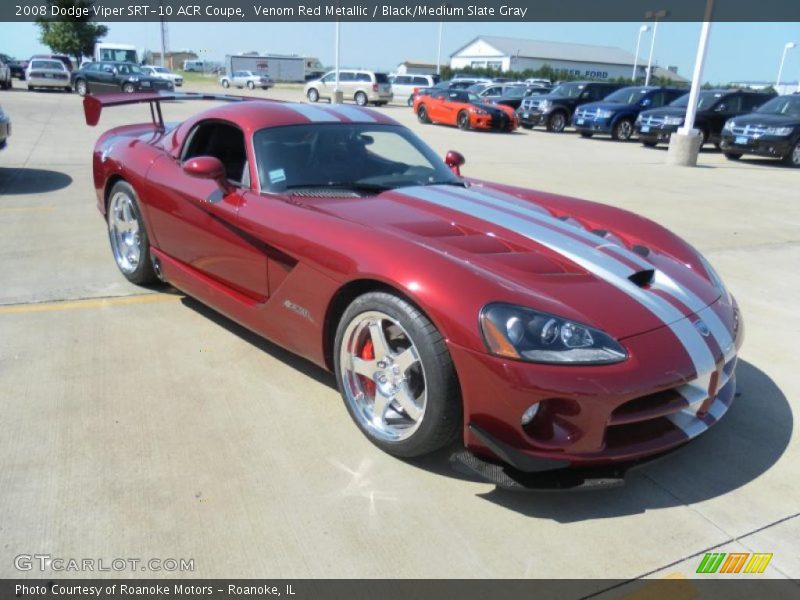 Venom Red Metallic / Black/Medium Slate Gray 2008 Dodge Viper SRT-10 ACR Coupe