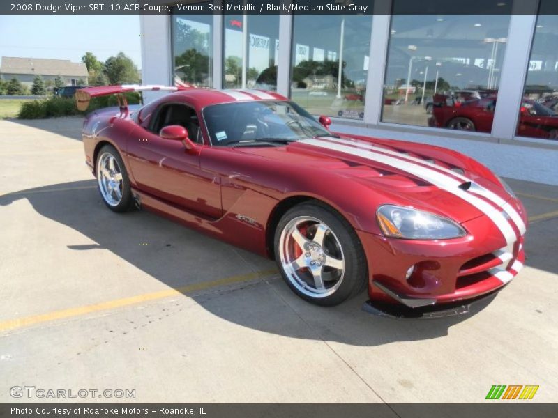 Venom Red Metallic / Black/Medium Slate Gray 2008 Dodge Viper SRT-10 ACR Coupe