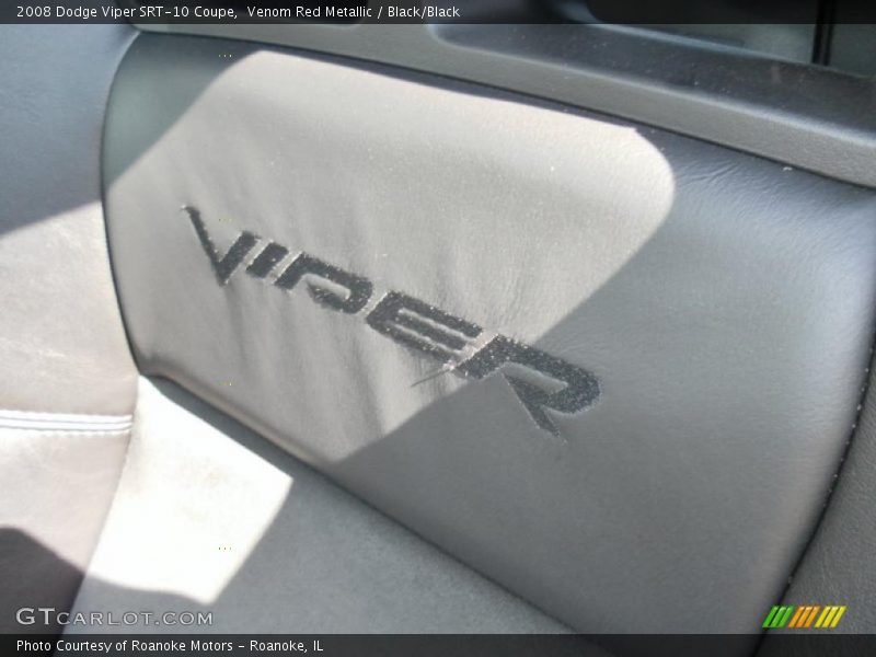 Venom Red Metallic / Black/Black 2008 Dodge Viper SRT-10 Coupe