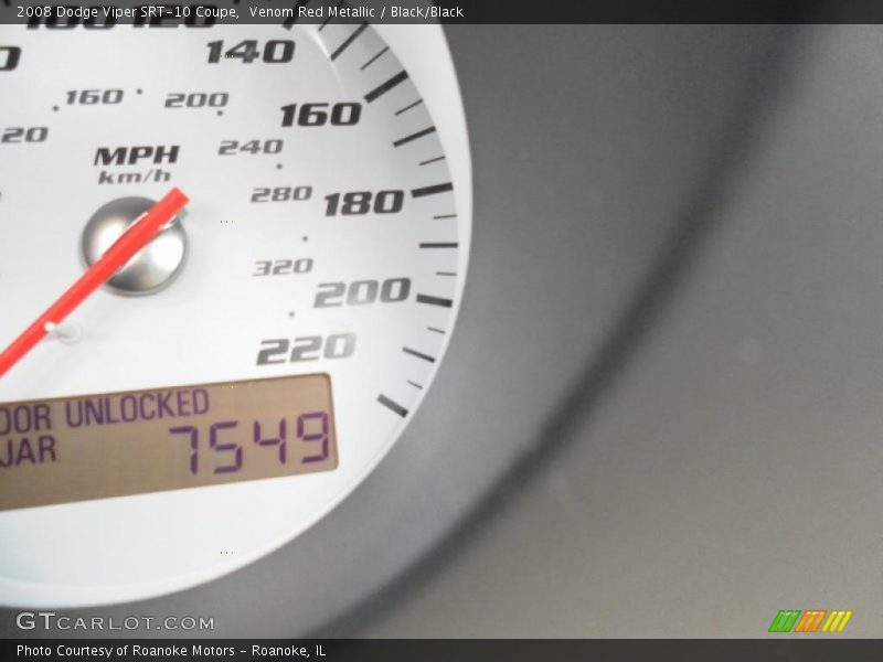 Venom Red Metallic / Black/Black 2008 Dodge Viper SRT-10 Coupe