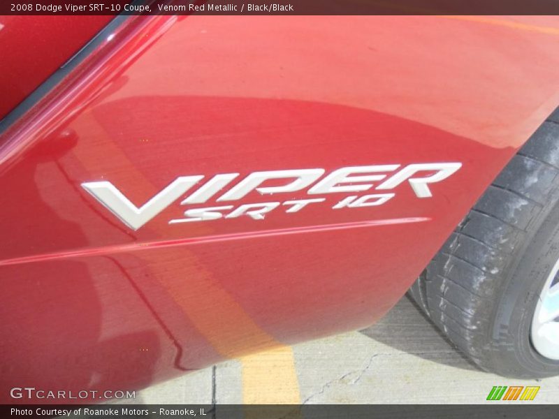 Venom Red Metallic / Black/Black 2008 Dodge Viper SRT-10 Coupe