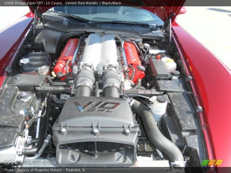 Venom Red Metallic / Black/Black 2008 Dodge Viper SRT-10 Coupe
