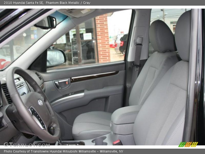 Phantom Black Metallic / Gray 2010 Hyundai Santa Fe SE