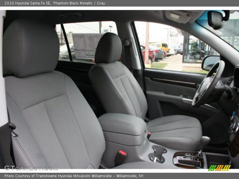 Phantom Black Metallic / Gray 2010 Hyundai Santa Fe SE