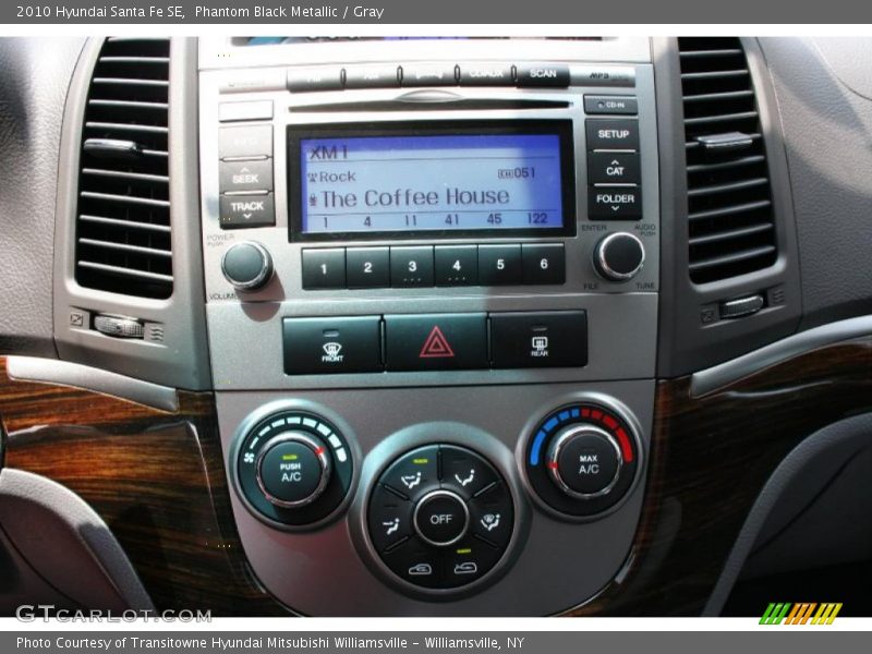 Phantom Black Metallic / Gray 2010 Hyundai Santa Fe SE