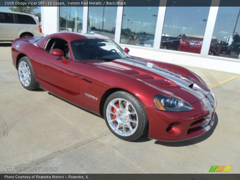 Venom Red Metallic / Black/Black 2008 Dodge Viper SRT-10 Coupe