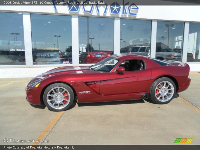 Venom Red Metallic / Black/Black 2008 Dodge Viper SRT-10 Coupe