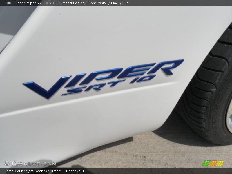 Stone White / Black/Blue 2006 Dodge Viper SRT10 VOI.9 Limited Edition