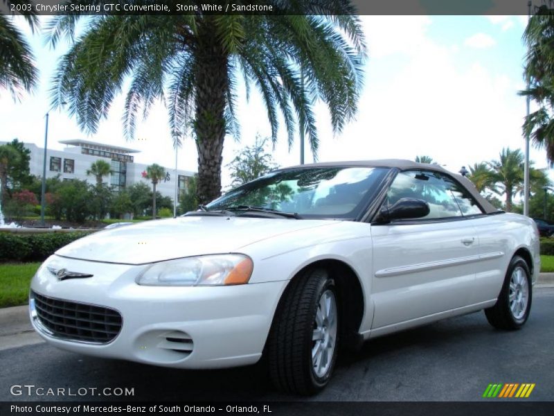 Stone White / Sandstone 2003 Chrysler Sebring GTC Convertible