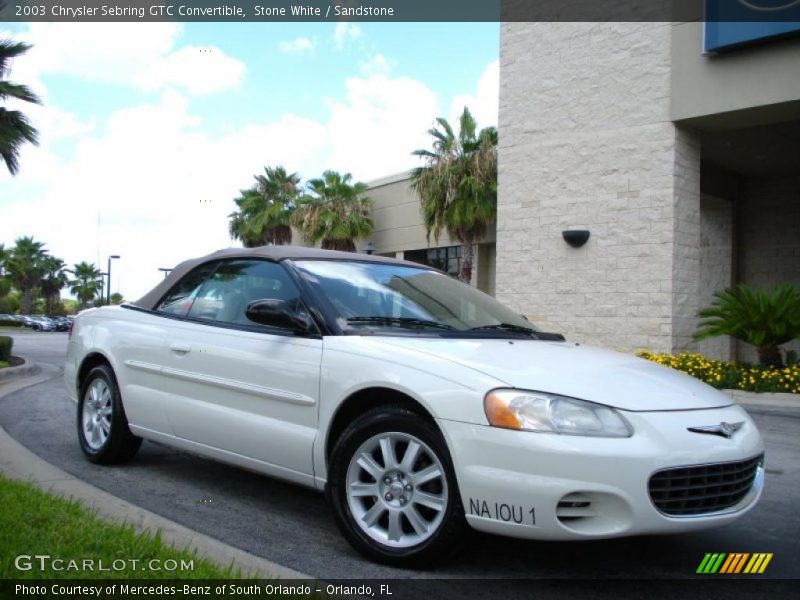 Stone White / Sandstone 2003 Chrysler Sebring GTC Convertible