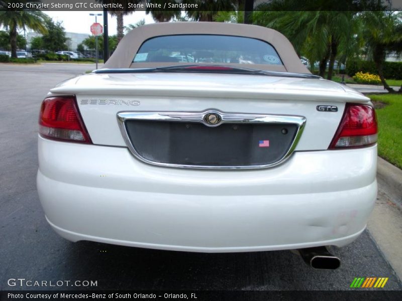 Stone White / Sandstone 2003 Chrysler Sebring GTC Convertible
