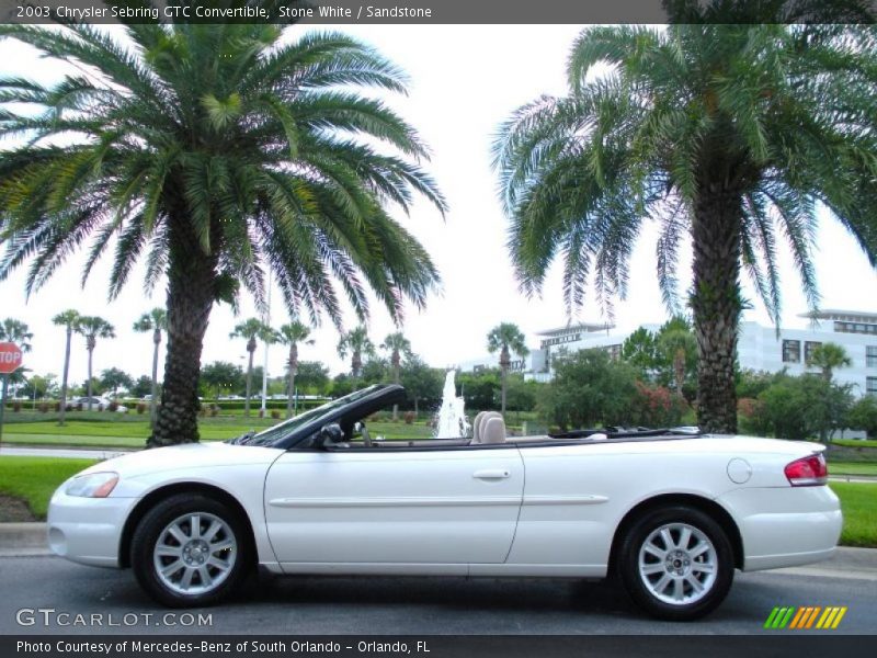 Stone White / Sandstone 2003 Chrysler Sebring GTC Convertible