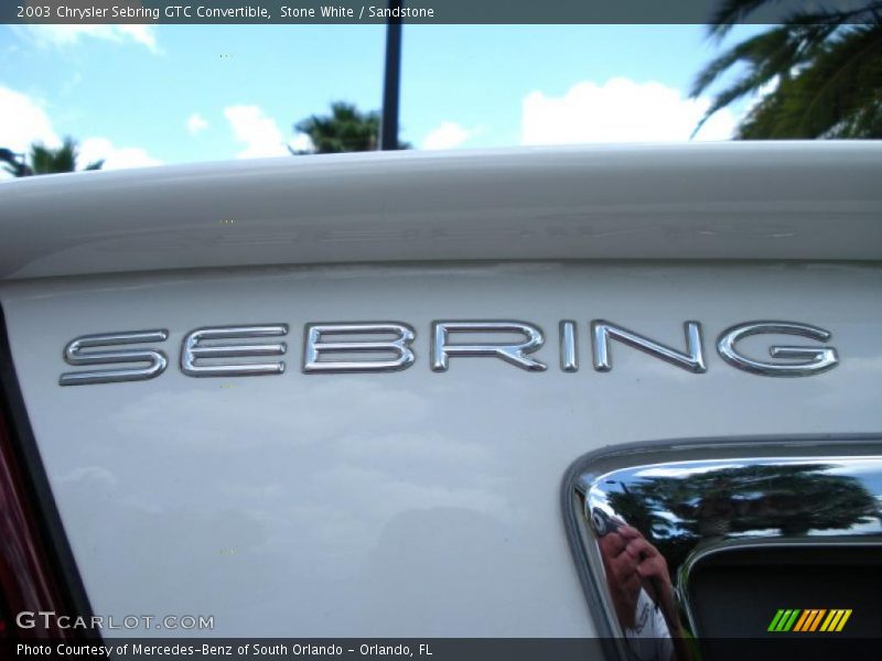 Stone White / Sandstone 2003 Chrysler Sebring GTC Convertible