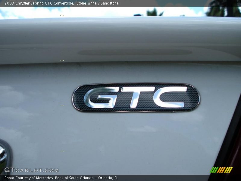 Stone White / Sandstone 2003 Chrysler Sebring GTC Convertible