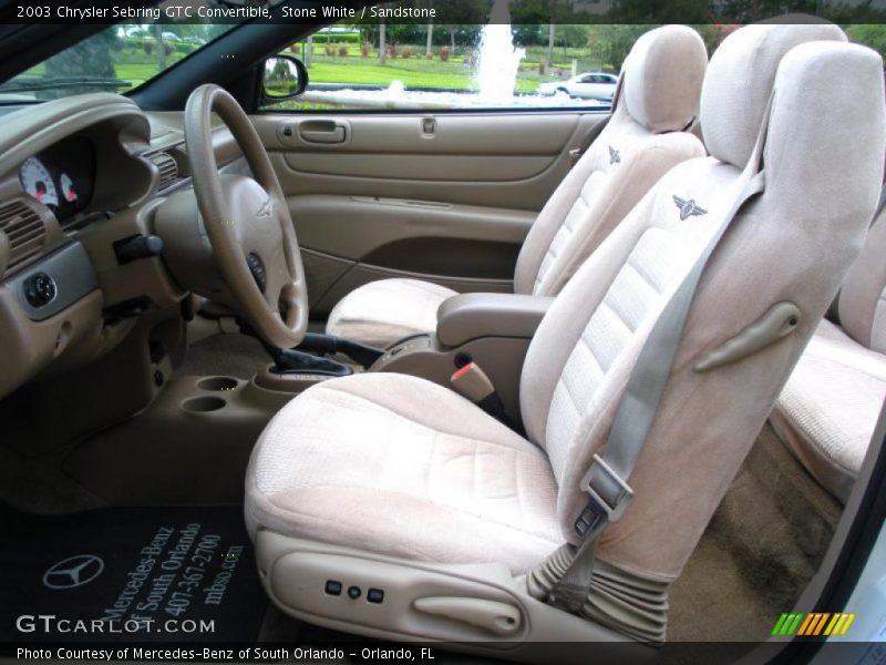 Stone White / Sandstone 2003 Chrysler Sebring GTC Convertible