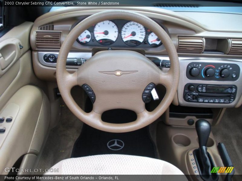 Stone White / Sandstone 2003 Chrysler Sebring GTC Convertible
