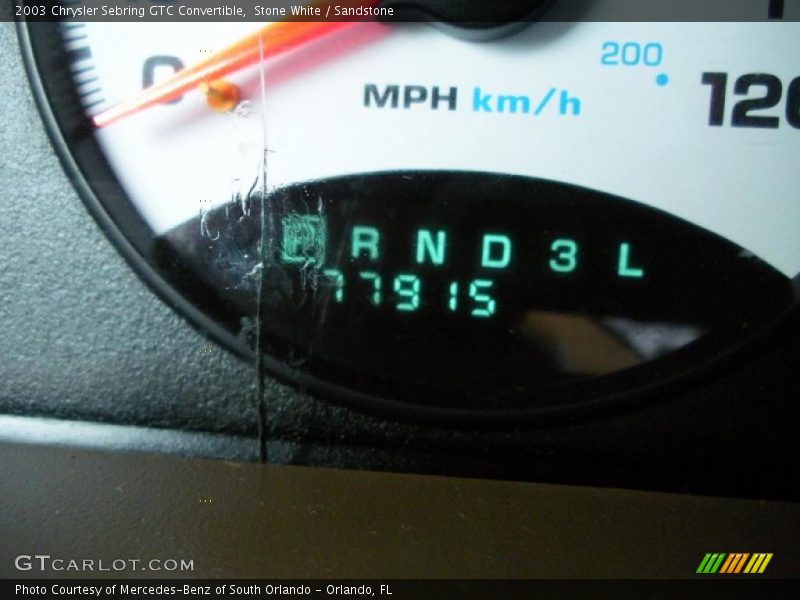 Stone White / Sandstone 2003 Chrysler Sebring GTC Convertible