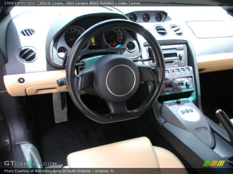 Nero Serapis (Black Metallic) / Giallo Taurus 2004 Lamborghini Gallardo Coupe
