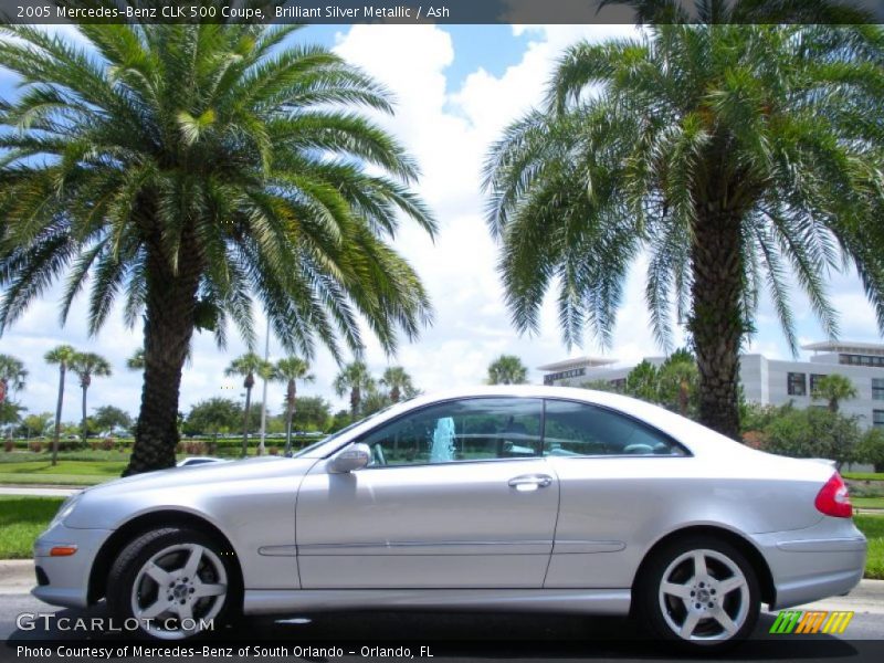 Brilliant Silver Metallic / Ash 2005 Mercedes-Benz CLK 500 Coupe