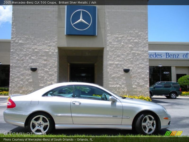 Brilliant Silver Metallic / Ash 2005 Mercedes-Benz CLK 500 Coupe