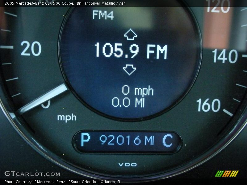 Brilliant Silver Metallic / Ash 2005 Mercedes-Benz CLK 500 Coupe
