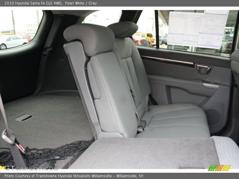 Pearl White / Gray 2010 Hyundai Santa Fe GLS 4WD