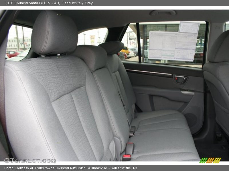 Pearl White / Gray 2010 Hyundai Santa Fe GLS 4WD