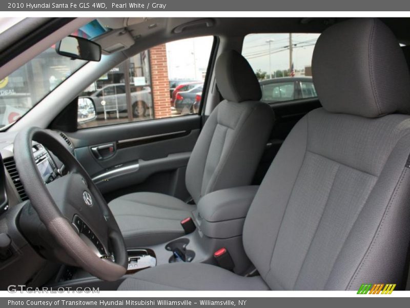 Pearl White / Gray 2010 Hyundai Santa Fe GLS 4WD