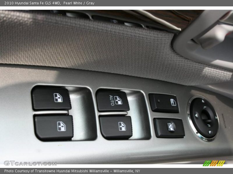 Pearl White / Gray 2010 Hyundai Santa Fe GLS 4WD