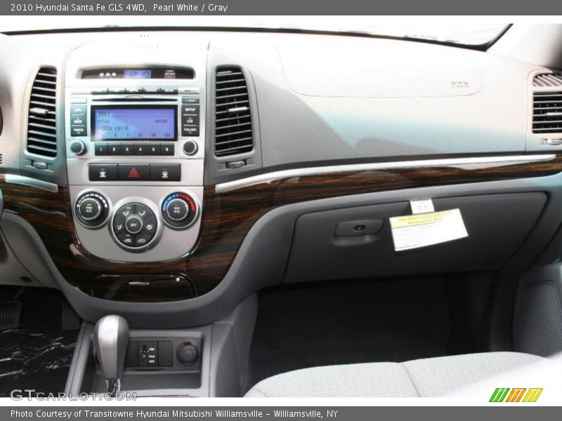 Pearl White / Gray 2010 Hyundai Santa Fe GLS 4WD