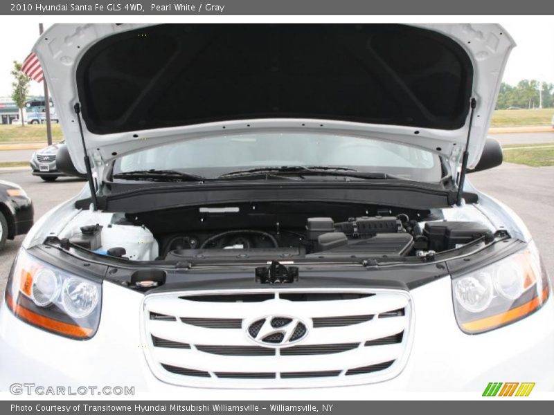 Pearl White / Gray 2010 Hyundai Santa Fe GLS 4WD