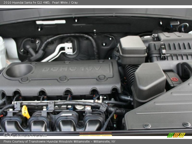 Pearl White / Gray 2010 Hyundai Santa Fe GLS 4WD