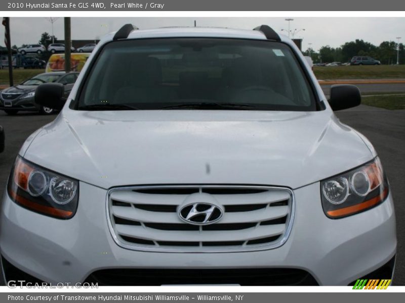 Pearl White / Gray 2010 Hyundai Santa Fe GLS 4WD