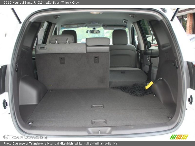 Pearl White / Gray 2010 Hyundai Santa Fe GLS 4WD