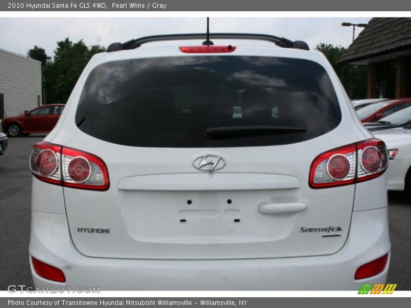 Pearl White / Gray 2010 Hyundai Santa Fe GLS 4WD